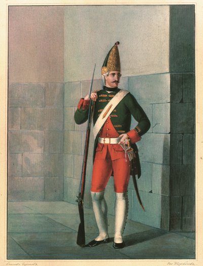 Grenadier fra Izmailovsky-regimentet i 1762, slutten av 1830-årene av Boris Artemyevich Chorikov