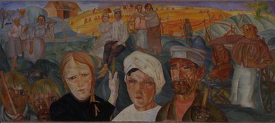 Bondeland fra serien Faces of Russia, 1917 av Boris Dmitrievich Grigoriev