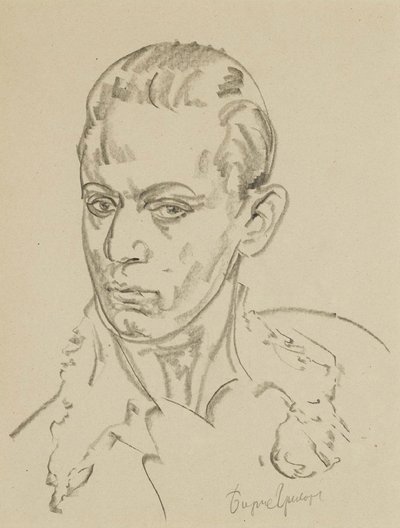 Portrett av ballettdanseren og koreografen Sergey Lifar 1905-1986 av Boris Dmitrievich Grigoriev