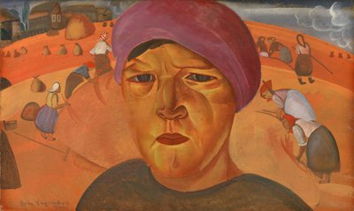 Russian Peasant Woman Fra serien The Faces of Russia, 1923 av Boris Dmitrievich Grigoriev