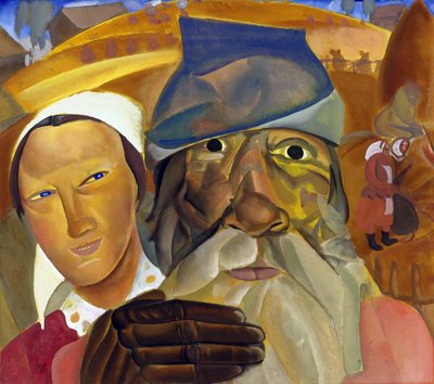 Faces of Russia av Grigoriev, Boris Dmitryevich (1886-1939). Gouache på papir, størrelse: 50,5x56,5 av Boris Dmitrievich Grigoriev