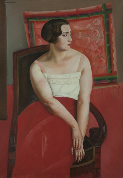 Portrett av en ung kvinne. av Boris Dmitryevich Grigoriev