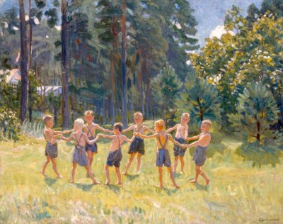 Rader med ringer i en lysning nær en dacha av Boris Jeremejewitsch Wladimirski