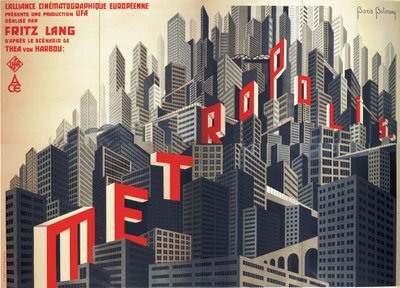 Filmplakat Metropolis av Fritz Lang, 1926 av Boris Konstantinovich Bilinsky