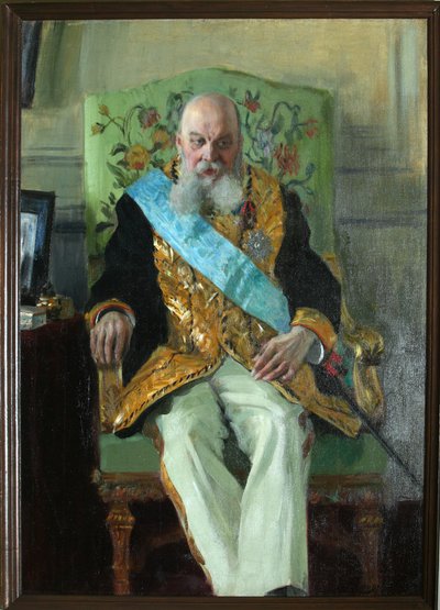 Portrett av grev Dmitri Martynovich Solski 1833-1910, 1908 av Boris Mikhailovich Kustodiev