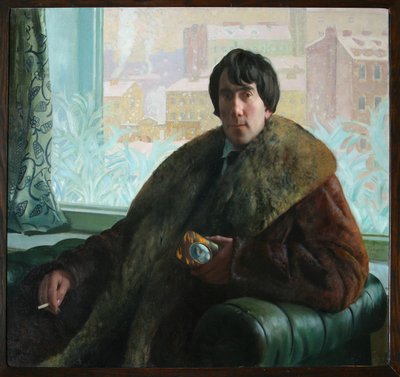 Portrett av billedhuggeren og arkitekten Isidor Zolotarevsky 1885-1961, 1922 av Boris Mikhailovich Kustodiev