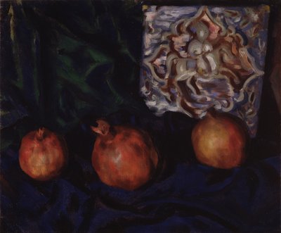 Stilleben. Granatepler, 1910 av Boris Mikhailovich Kustodiev