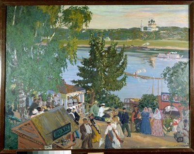 Gå på Volga. Maleri av Boris Kousodiew, russisk kunstner (1878 - 1927) av Boris Mikhailovich Kustodiev