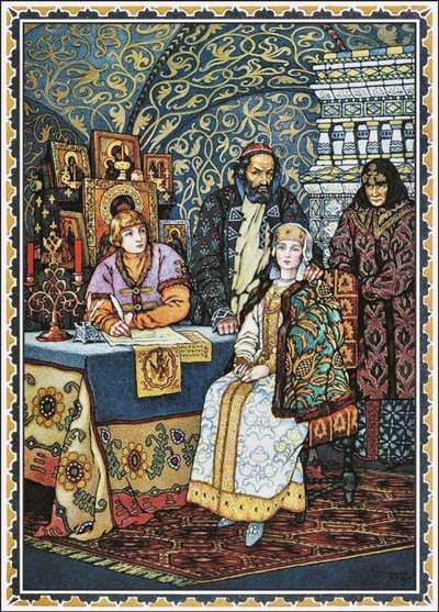 Boris Godunov og hans familie, 1927 av Boris Vasilievich Zvorykin
