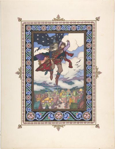 Illustrasjon til eventyret Marya Morevna, ca. 1925 av Boris Vasilievich Zvorykin