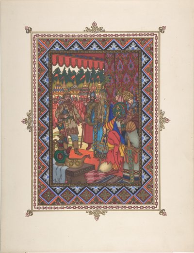 Illustrasjon til eventyret Marya Morevna, ca. 1925 av Boris Vasilievich Zvorykin