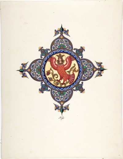 The Firebird as Tsarevna - Firebird as Tsarevna av Zvorykin, Boris Vasilievich (1872-etter 1935), ca. 1925 - Fargelitografi - Privat samling av Boris Vasilievich Zvorykin