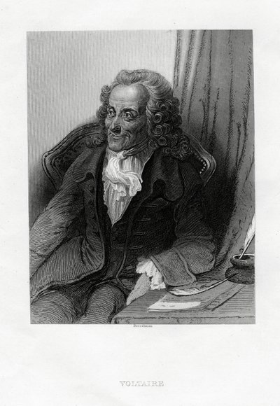 Voltaire , fransk opplysningsforfatter, essayist, deist og filosof, 1884 av Bosselman