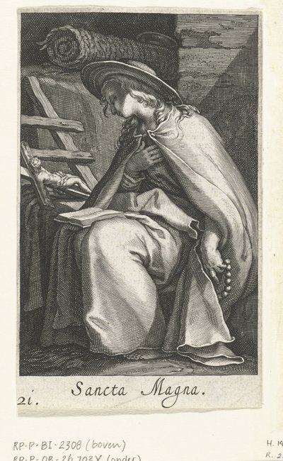 Saint Magna som eremittinne Sancta Magna (tittel på objekt) Eremittinner (serietittel) Sacra Eremus Ascetriarum (serietittel) av Boëtius Adamsz. Bolswert