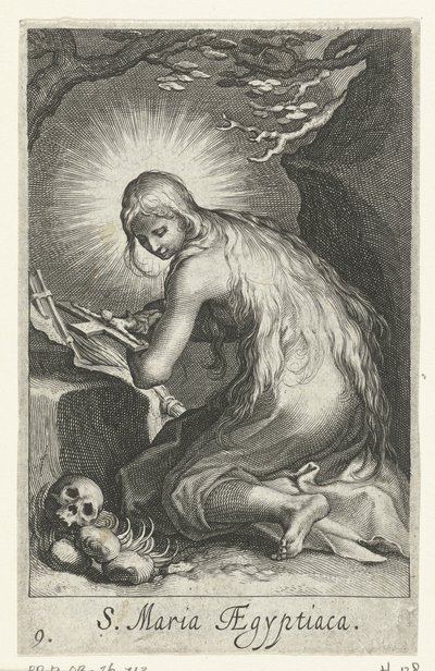 Saint Mary of Egypt som eremittinne Eremittinner (serietittel) Sacra Eremus Ascetriarum (serietittel) av Boëtius Adamsz. Bolswert