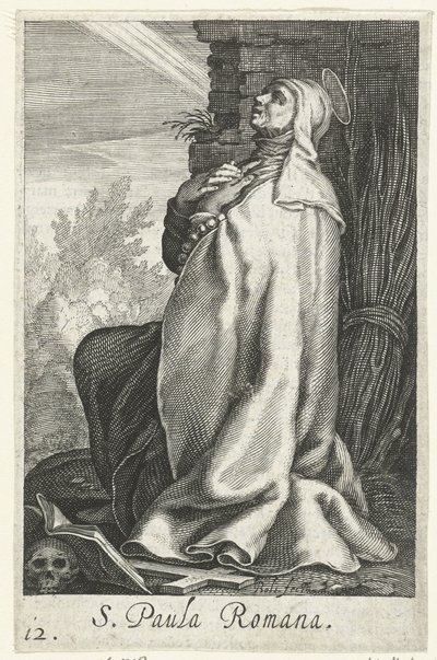 Saint Paula av Roma som eremittinne S. Paula Romana (tittel på objekt) Eremittinner (serietittel) Sacra Eremus Ascetriarum (serietittel) av Boëtius Adamsz. Bolswert
