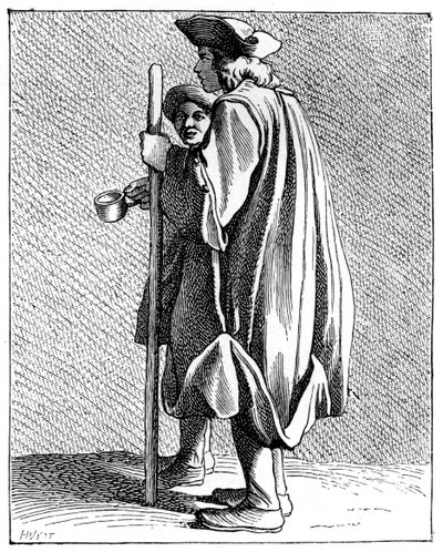 Blind mann av Quinze-Vingts, 1737-1742. av Bouchardon