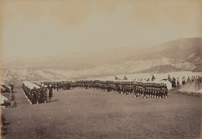 Kirkeparade. 92nd Highlanders av Bourne and Shepherd