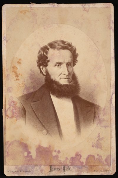 Portrett av James Lick 1796-1876, før 1876. av Bradley and Rulofson