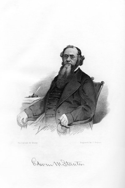 Edwin McMasters Stanton , amerikansk advokat, politiker, 1862-1867 av Brady