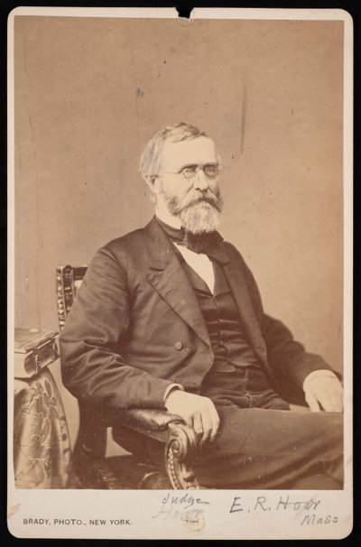Portrett av Ebenezer Rockwood Hoar 1816-1895, før 1895. av Brady