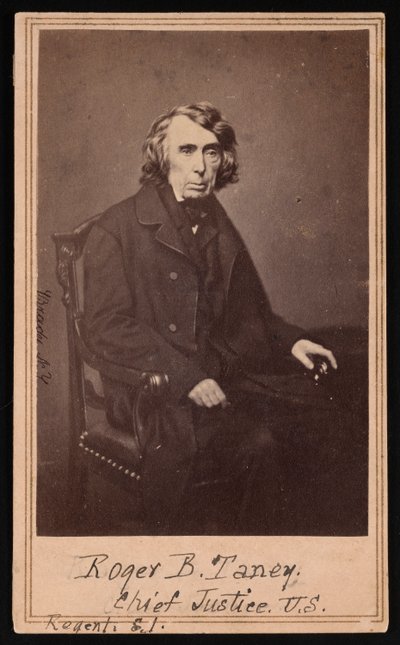 Portrett av Roger Brooke Taney 1777-1864, før 1864. av Brady