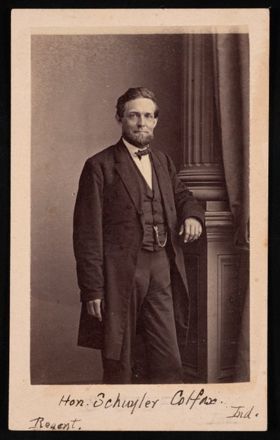 Portrett av Schuyler Colfax 1823-1885, før 1885. av Brady