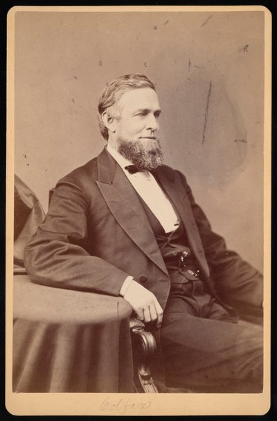 Portrett av Schuyler Colfax 1823-1885, før 1885. av Brady