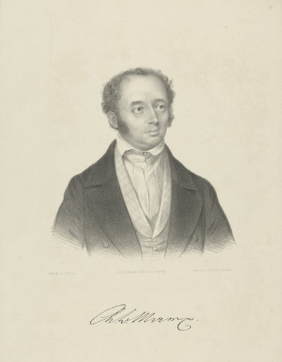 Portrett av Adolph Bernhard Marx 1795-1866, ca. 1830-1840. av Breitkopf and Härtel