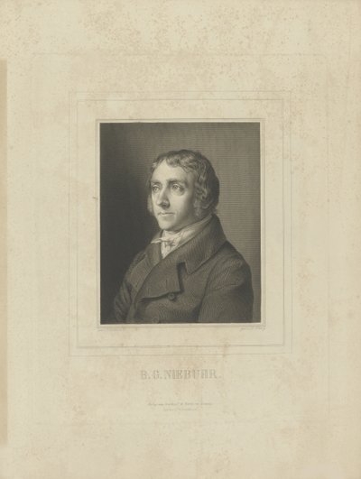 Portrett av Barthold Georg Niebuhr 1776-1831, ca. 1830-1840. av Breitkopf and Härtel