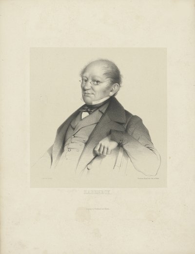 Portrett av komponisten François Antoine Habeneck 1781-1849, ca. 1840. av Breitkopf and Härtel