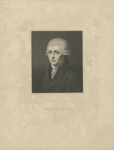 Portrett av komponisten Joseph Haydn 1732-1809, ca. 1827. av Breitkopf and Härtel