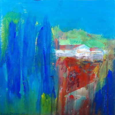 Memories of an Afternoon (akryl på lerret) av Brenda Brin Booker