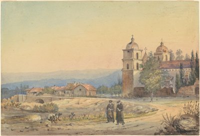 Santa Barbara kirke av British 19th Century