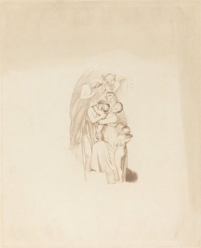 Hellig familie? med engler av British 19th Century