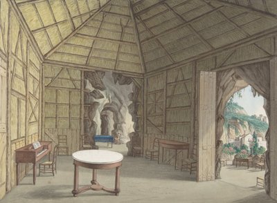 Spisestue, Villa Barbaja, Napoli, 1800-1870. av British Anonymous 19th Century.