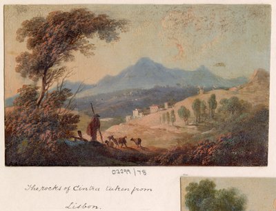 En serie skisser, utsikter i Storbritannia, kontinentet og Amerika 1772-1778 (oljemaleri) av British School
