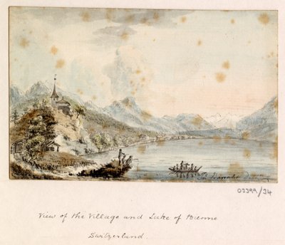 En serie skisser, utsikter i Storbritannia, kontinentet og Amerika 1772-1778 (akvarell) av British School