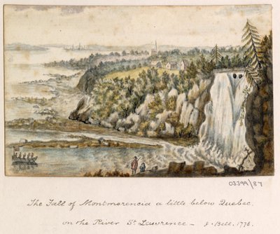 En serie skisser, utsikter i Storbritannia, kontinentet og Amerika 1772-1778 (akvarell) av British School