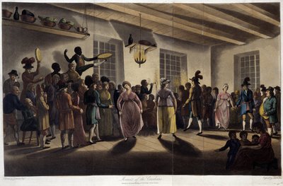 Danse, le menuet; i "" Reiser gjennom Canada", av George Heriot, red. London av British School