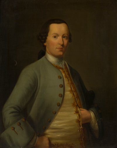 Halvlengde portrett av James Duff fra Banff (olje på lerret) av British School