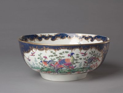 Punch Bowl, Worcester Porselensfabrikk, ca. 1770 av British School