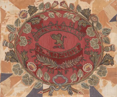 Second eller Regimental Color Center, 23rd eller Wallajabad Light Infantry, Madras av British School