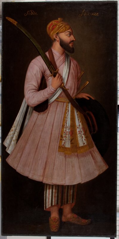 Sidde Sazuze (oil on canvas) av British School