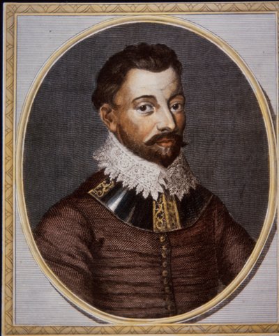Sir Francis Drake, handelsmann og privatist (farget gravering) av British School
