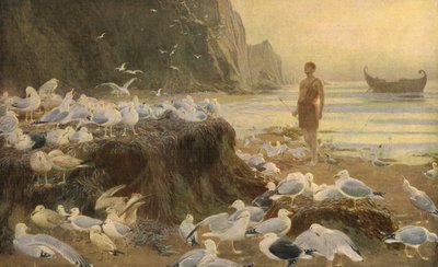 An Old World Wanderer, 1887, c1930. av Briton Riviere
