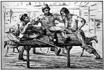Gruvearbeidere som veier gullet sitt, 1800-tallet 1937. av Britton and Rey