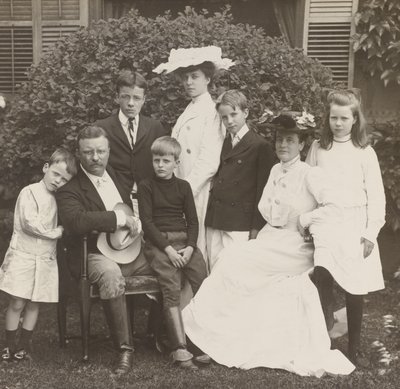 President Theodore Roosevelt, hans kone Edith og familie av Brothers Pach