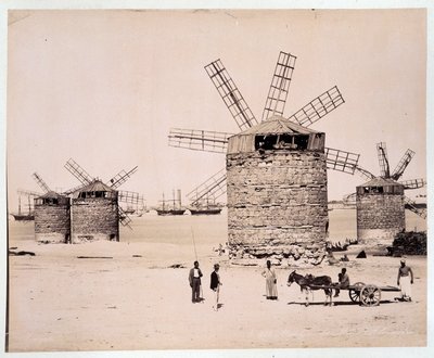 Moulins a Alexandria - fotografi av Zangali-brødrene, sent på 1800-tallet av Brothers Zangaki