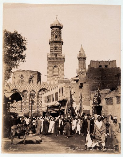 Fest i Kairos gater - fotografi av Zangali-brødrene, sent på 1800-tallet av Brothers Zangaki